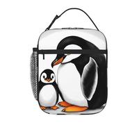 YYHWHJDE Sac à déjeuner isotherme portable avec image de pingouins I Love Penguins Sac à déjeuner réutilisable durable pour homme et femme Facile à transporter