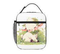 YYHWHJDE Sac à déjeuner isotherme portable avec imprimé « The Shy Little Sheep » - Réutilisable - Durable - Pour homme et femme - Facile à transporter