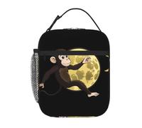 YYHWHJDE Sac à déjeuner isotherme portable et réutilisable avec motif « The Monkey Who Stole The Moon » - Durable - Pour homme et femme - Facile à transporter