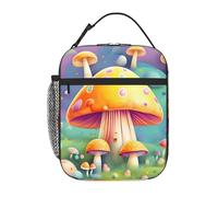 YYHWHJDE Sac à déjeuner isotherme portable, motif champignon fantastique, réutilisable, durable, pour homme et femme