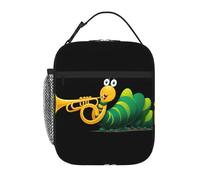 YYHWHJDE Sac à déjeuner isotherme portable, motif chenille, trompette, réutilisable, durable, pour homme et femme, facile à transporter