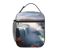 YYHWHJDE Sac à déjeuner isotherme portable, motif chutes du Niagara, sac à déjeuner réutilisable et durable pour homme et femme