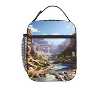 YYHWHJDE Sac à déjeuner isotherme portable, motif Grand Canyon, réutilisable, durable, pour homme et femme, facile à transporter