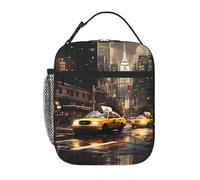 YYHWHJDE Sac à déjeuner isotherme portable, motif New York, sac à déjeuner réutilisable et durable, pour homme et femme