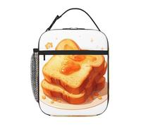YYHWHJDE Sac à déjeuner isotherme portable, motif pain au beurre fin, réutilisable, durable, pour homme et femme, facile à transporter