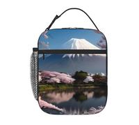 YYHWHJDE Sac à déjeuner isotherme portable Mt. Fuji au début du printemps, réutilisable, durable, pour homme et femme, facile à transporter
