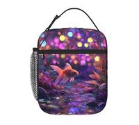 YYHWHJDE Sac à déjeuner isotherme portable - Petit poisson sous une lumière colorée - Réutilisable - Durable - Pour homme et femme - Facile à transporter