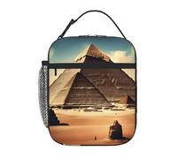 YYHWHJDE Sac à déjeuner isotherme portable Rêver des pyramides de Khufu - Réutilisable - Durable - Pour homme et femme - Facile à transporter