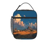 YYHWHJDE Sac à déjeuner isotherme portable Village on the Prairie Picture Sac à déjeuner réutilisable durable pour homme et femme Facile à transporter