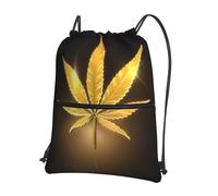 YYHWHJDE Sac à dos avec cordon de serrage, imprimé canna oré, housse légère et imperméable pour salle de sport, voyage et essentiels du quotidien