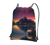 YYHWHJDE Sac à dos avec cordon de serrage imprimé îles Norvège - Couverture de sport légère et imperméable pour la gym, les voyages et les essentiels du quotidien