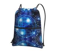 YYHWHJDE Sac à dos avec cordon de serrage - Intelligence artificielle - Sac de sport léger et résistant à l'eau avec poche zippée pour voyage et randonnée