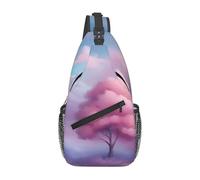 YYHWHJDE Sac de poitrine croisé en diagonale pour homme et femme - Léger et durable avec une grande capacité de stockage - Couleurs pastel bleu, rose et violet, Noir , Taille unique