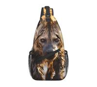 YYHWHJDE Sac de poitrine croisé en diagonale pour homme et femme - Léger et durable avec une grande capacité de stockage Lone Hyena Picture, Noir , Taille unique