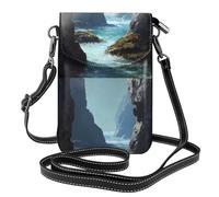 YYHWHJDE Sea Water Between The Rocks Petit sac à bandoulière en cuir pour femme, imperméable et durable