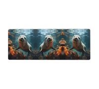 YYHWHJDE Seal Pup In Water Pattern Tapis de souris extra large pour ordinateur de bureau d'ordinateur Clavier de jeu antidérapant Version épaisse 30,5 x 80 cm