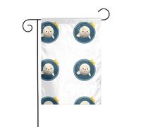 YYHWHJDE Seals in the surf Prints Garden Flag Pole Outdoor Courtyard Decoration Fashion 30,5 x 45,7 cm