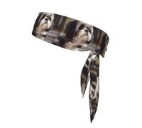 YYHWHJDE Shih Tzu Foulard de sport avec imprimé chien absorbant la transpiration et respirant, bandeau de mouvement, foulard double face