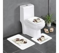 YYHWHJDE Shih Tzu Lot de 3 tapis de salle de bain en flanelle bien conçus pour un confort semblable au spa Motif chien 61 x 40,6 cm