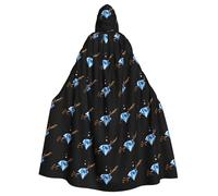 YYHWHJDE Shining Diamonds On The Branches Pattern Halloween Cape à capuche pour adulte pour jeux de rôle, costumes de scène, fêtes Entretien facile