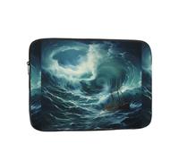 YYHWHJDE Ship in The Waves Housse antichoc pour ordinateur portable 12" pour homme et femme pour voyage d'affaires, école et bureau usage quotidien