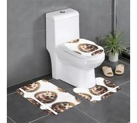 YYHWHJDE Shy Little Hedgehog Lot de 3 tapis de salle de bain antidérapants (61 x 40,6 cm) pour toilettes, meuble-lavabo et toilettes, facile à nettoyer