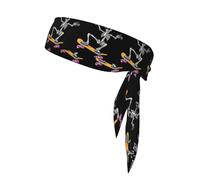 YYHWHJDE Skeletons are in full swing Pattern Sports Foulard double face à séchage rapide, évacuation de l'humidité pour femmes, filles et hommes