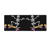 YYHWHJDE Skeletons Are In Full Swing Picture Tapis de souris extra large pour bureau d'ordinateur Clavier de jeu antidérapant Version épaisse 30,5 x 80 cm