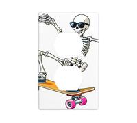 YYHWHJDE Skeletons are in Full Swing Prints Panneau mural double prise électrique Plaque décorative durable 11,4 x 7 cm