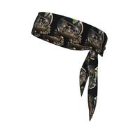 YYHWHJDE Skeletons in the Globe Prints Foulard de sport, absorbant la transpiration et respirant, bandeau de mouvement, foulard double face