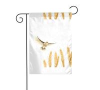YYHWHJDE Skylarks volent au-dessus des champs de blé - Mât de drapeau de jardin extérieur - Décoration double face - 30,5 x 45,7 cm