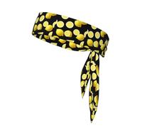 YYHWHJDE Slice Lemon Prints Foulard de sport, absorbant la transpiration et respirant, bandeau de mouvement, foulard double face