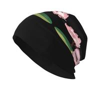 YYHWHJDE Small House Under The Cherry Tree Prints Bonnet tricoté pour adulte pour la vie quotidienne, la maison, les sorties