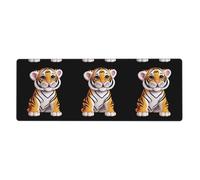 YYHWHJDE Smart and Cute Little Tiger Prints Tapis de souris extra large Tapis de souris pour ordinateur de bureau Clavier de jeu Version épaisse 30,5 x 80 cm