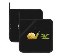 YYHWHJDE Snail and the Grass Lot de 2 dessous de plat isolants carrés pour isolation thermique lors du retrait du couvercle, micro-ondes, four et grillades en plein air