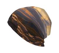 YYHWHJDE Snow Fox on The Hill Prints Bonnet tricoté élastique chaud pour homme et femme Noir