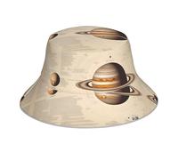 YYHWHJDE Solar System Jupiter Picture Chapeau cloche réfléchissant - Léger, respirant et élégant pour l'extérieur Noir