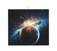 YYHWHJDE Space Planet Earth Tapis de cuisine absorbant en microfibre super absorbante et antidérapant