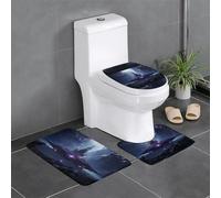 YYHWHJDE Spaceship in The Valley Lot de 3 tapis de sol pour salle de bain Motif vaisseau spatial dans la vallée Tapis de douche antidérapant Séchage rapide