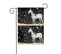 YYHWHJDE Stallion Star Light - Décoration de jardin - Double face - 30,5 x 45,7 cm