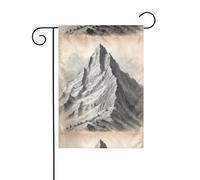 YYHWHJDE Steep Mountain Prints Mât de drapeau de jardin extérieur Décoration tendance 30,5 x 45,7 cm