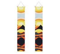 YYHWHJDE Sunrise Mountain Bannière de porche pour remise de diplôme - Robuste, durable, lavable et réutilisable, décoration de remise de diplôme pour fêtes, cérémonies, portes d'entrée