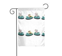 YYHWHJDE Super cool pare-chocs voiture motif course de jardin mât extérieur cour décoration double face 30,5 x 45,7 cm