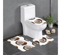 YYHWHJDE Sweet and Delicious Lot de 3 tapis de sol antidérapants à séchage rapide Motif noix de coco