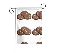 YYHWHJDE Sweet Chocolate Cookies - Mât de drapeau de jardin - Décoration de cour extérieure - Double face - 30,5 x 45,7 cm