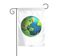 YYHWHJDE Tableau coloré de la terre pour jardin, décoration de cour extérieure double face, 30,5 x 45,7 cm