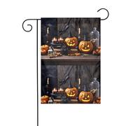 YYHWHJDE Tableau de citrouille araignée pour jardin, décoration de cour extérieure double face, 30,5 x 45,7 cm