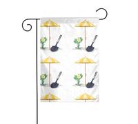 YYHWHJDE Tableau de jardin avec inscription « Semer la joie du printemps » - Décoration de cour extérieure - Double face - 30,5 x 45,7 cm