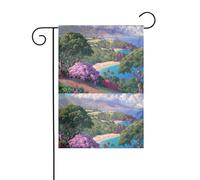 YYHWHJDE Tableau de jardin avec motif « Watching the Sea » - Décoration de cour extérieure - Double face - 30,5 x 45,7 cm