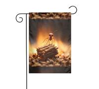 YYHWHJDE Tableau de jardin avec petites fourmis sur des allumettes - Décoration de cour extérieure - Double face - 30,5 x 45,7 cm